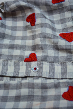 ADORABLE CHECK FROCK WITH RED EMBROIDERED HEART – PERFECT FOR GIRLS - Image 2