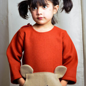 DOUBLE WOOL MOUSE DRESS