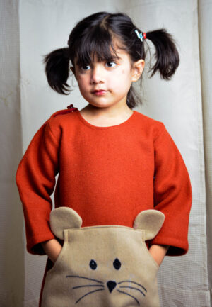 DOUBLE WOOL MOUSE DRESS