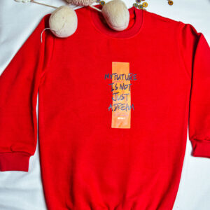 Red Sweatshirt with "My Future Is Not Just a Dream" Print for Kids (6-12 Years)