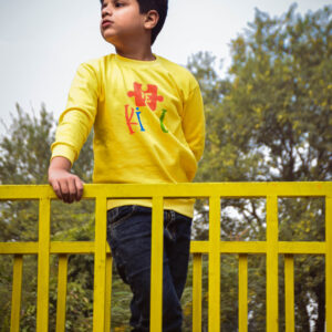 Yellow Boys' Sweatshirt (Ages 6-12) with "Be Kind" Print – Soft & Stylish