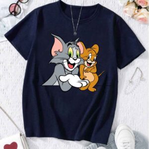 Navy Blue Tom & Jerry Print T-Shirt for Kids (1-12 Years) – Fun & Playful