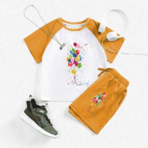 Raglan T-Shirt & Shorts Set (Balloon)