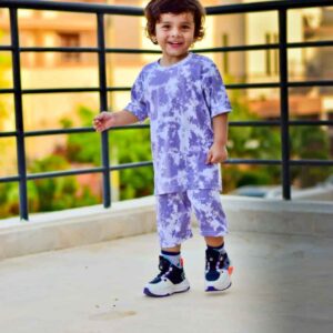 Tie & Dye T-Shirt & Shorts Set For Kids  age(1to12)