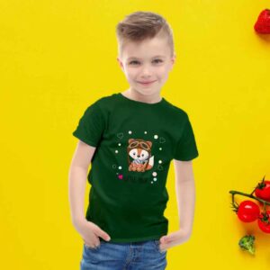Little Pilot: Adventure-Ready Green Tee for Boys for age(1to12)