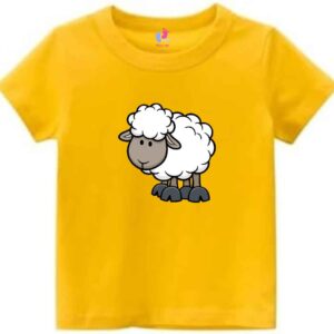Soft & Snuggly: Yellow Tee with Adorable Sheep Print for age (1to12)