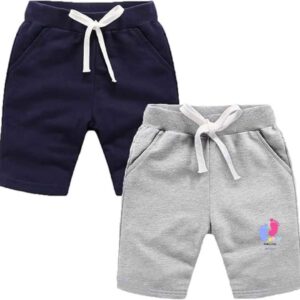 Plain Black & Gray Shorts - Pack of 2 | Soft & Comfortable Kids Wear