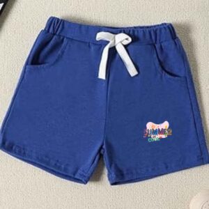 Blue Shorts with Beautiful Cool Summer Print | Soft & Comfortable Kids Wear
