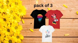 Bold & Basic: Red, Black, and White Tee Bundle age (1to12)