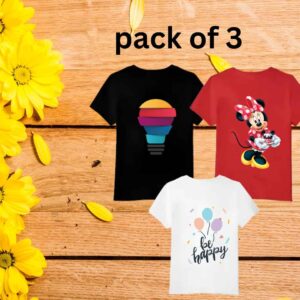 Bold & Basic: Red, Black, and White Tee Bundle age (1to12)