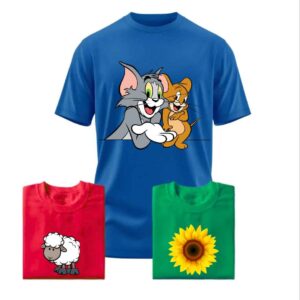 Pack of 3 Boys' T-Shirts – ,blue, Red &  Green (Casual & Comfortable)