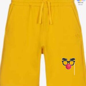Mustard Jersey Shorts with Unique Print – Stylish, Soft & Comfortable