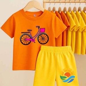 Tangerine Pop Tee & Sunshine Shorts – Bright Style for Sunny Days