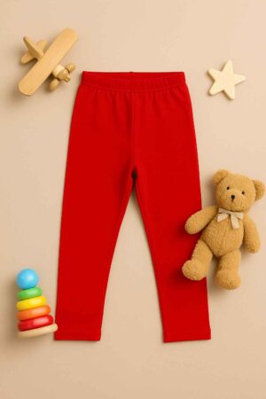 Crimson Charm – Red Baby Girls Tights (1–12 Years) :
