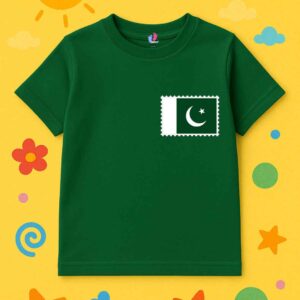 Bottle Green T-Shirt with 14 August Print
