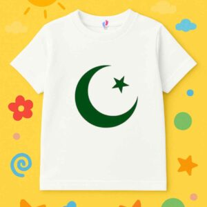 Kids White Independence Day T-Shirt – 14 August Edition in Cotton for age 1y to12y