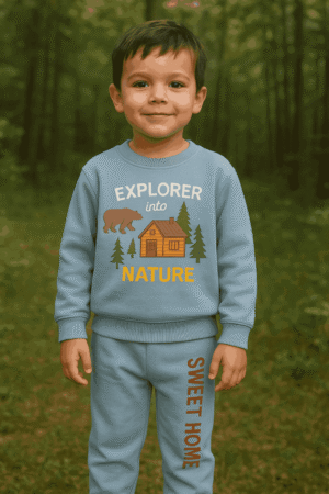 Blue Explorer Jogger Set – Kids Winter Collection in Pakistan