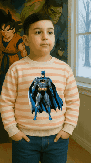 Batman Print Sweatshirt for Boys – Kids Winter Collection in Pakistan